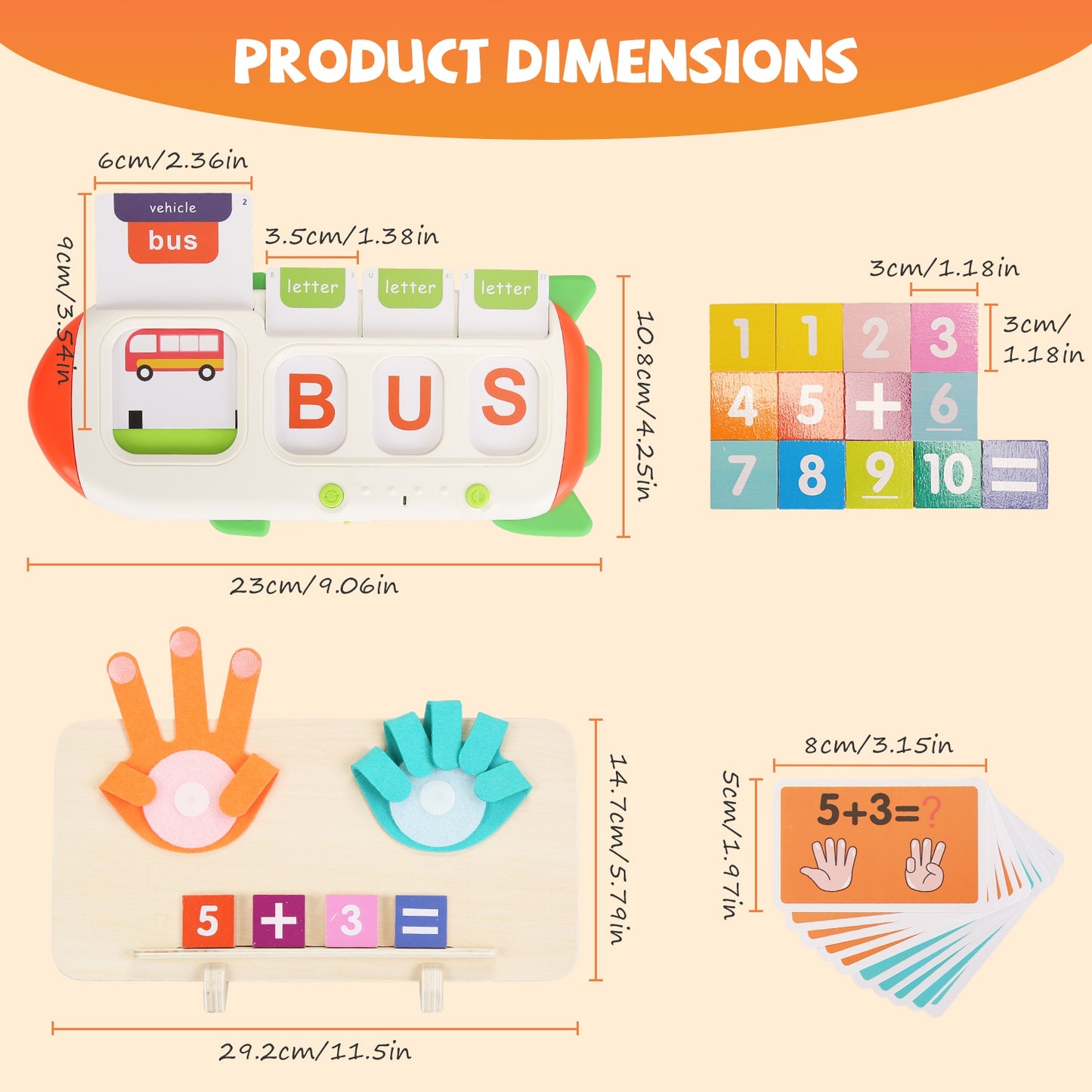 Talking Flash Cards & Finger Counting Math Board - Interactive Learning Toy