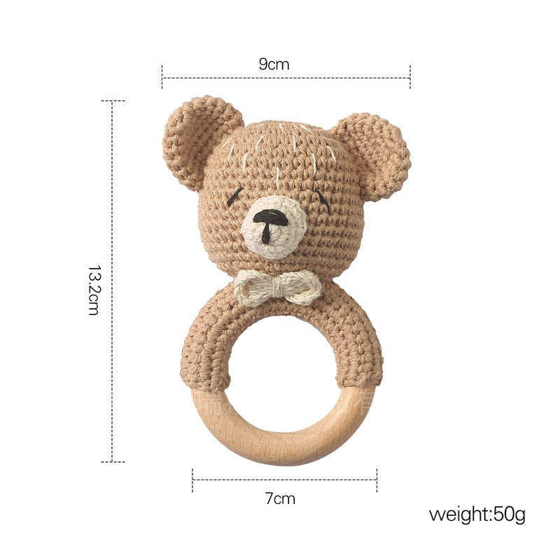 Baby Rattle Toy - Soft Knitted Animal Dolls for Newborns