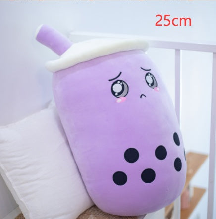 Cute Bubble Tea Plush Pillow - Kawaii Strawberry Milk Tea Stuffed Toy