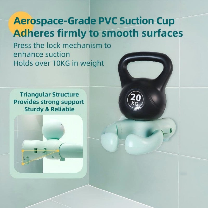 MiniJones Baby Bath Stand - Wall-Mounted Adjustable Suction Cup Holder