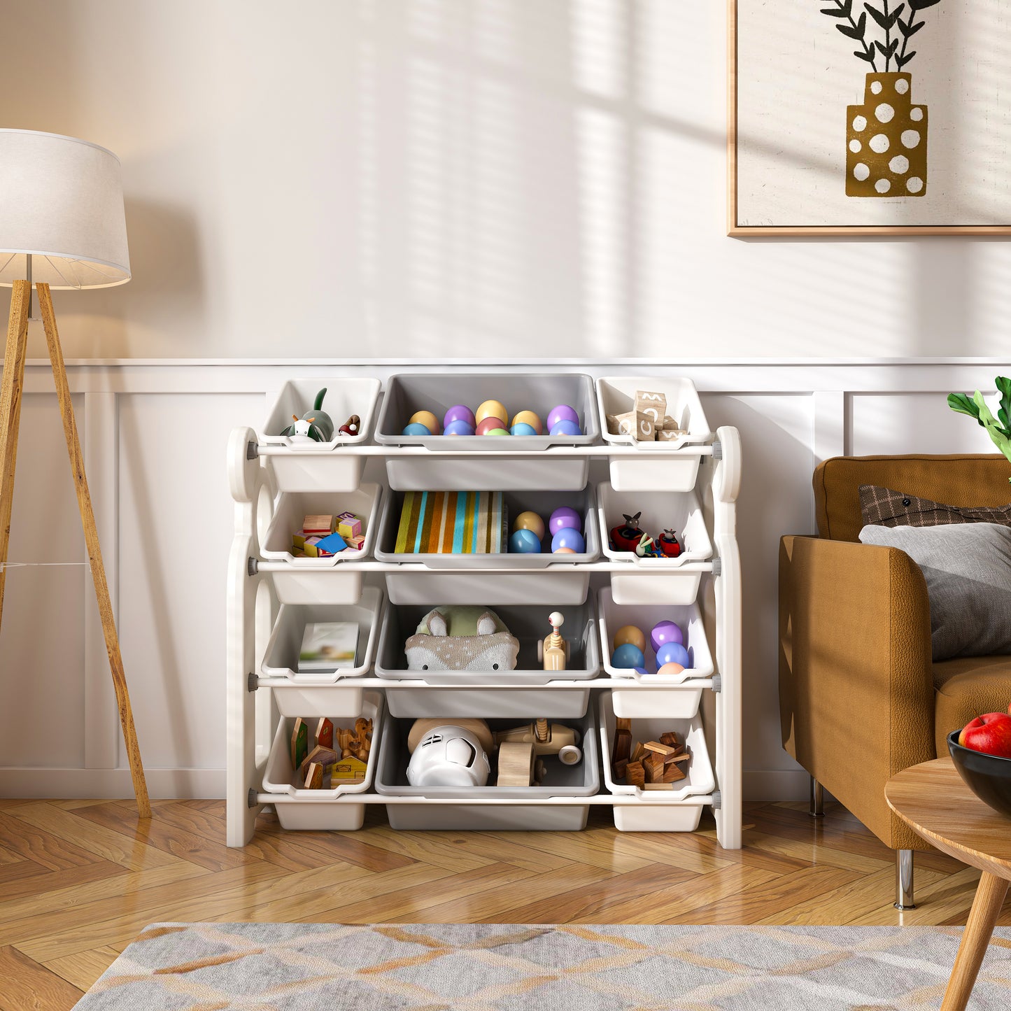 Kids Toy Storage Organizer - 12-Bin Cabinet for Playroom & Nursery