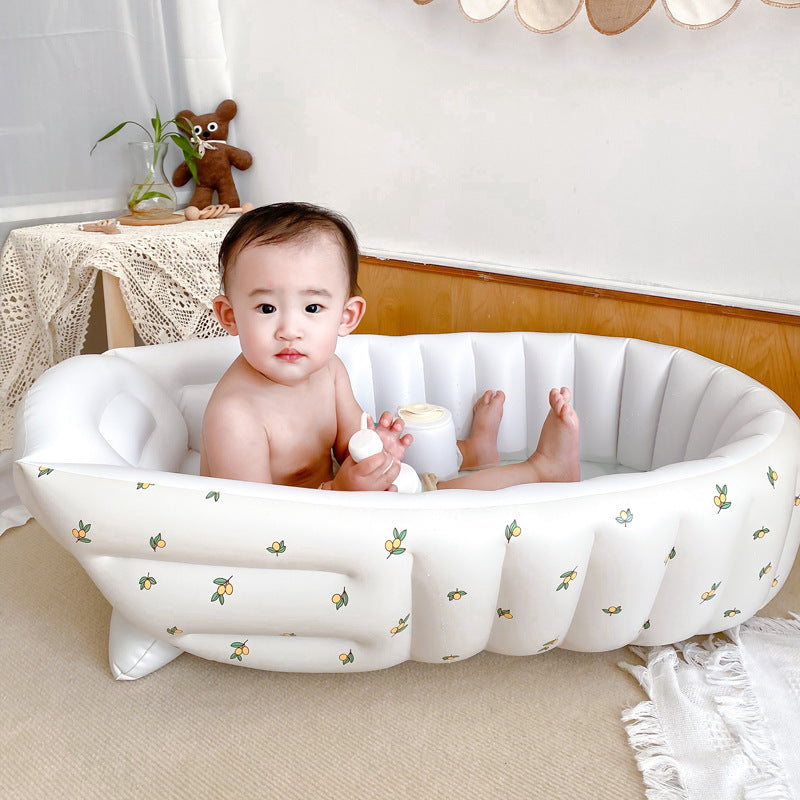 Inflatable Baby Bathtub - Portable Indoor Bath Tub for Infants & Toddlers
