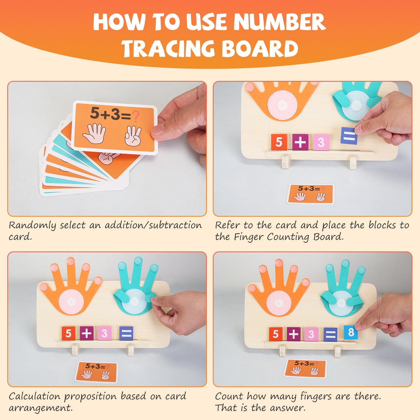 Talking Flash Cards & Finger Counting Math Board - Interactive Learning Toy
