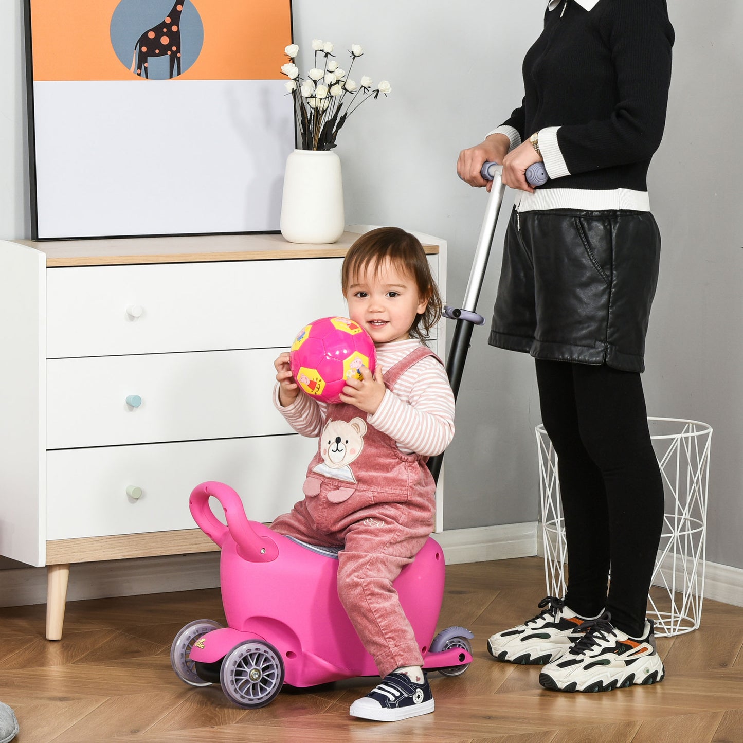 3-in-1 Ride On Push Car - Convertible Toddler Car for Ages 1-3