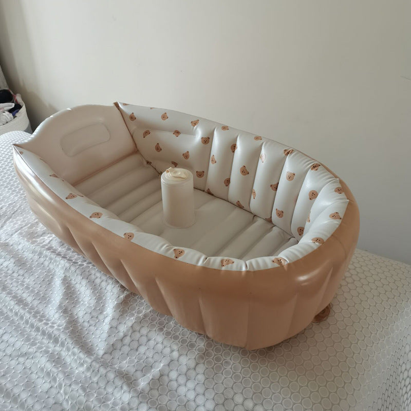 Inflatable Baby Bathtub - Portable Indoor Bath Tub for Infants & Toddlers