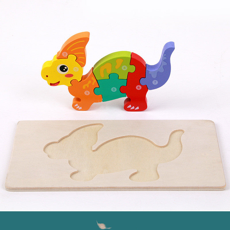Wooden Montessori Educational Toys - 3D Building Blocks Set