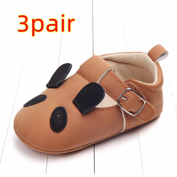 Baby Shoes - Cartoon Animal Matte Leather Non-Slip Soft Bottom