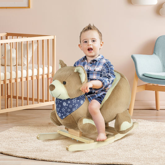 Baby Rocking Horse Bear - Plush Ride-On with Lullaby & Pedals (Ages 18-36 Months)