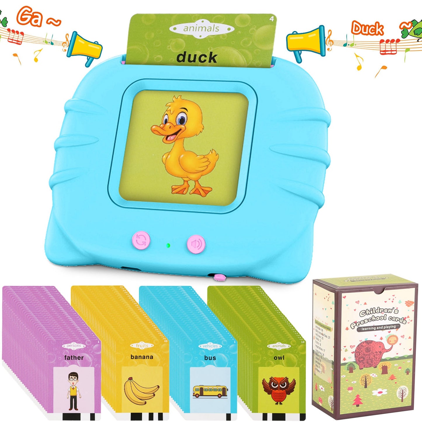 224 Words Talking Flash Cards - Interactive Learning Toy for Toddlers