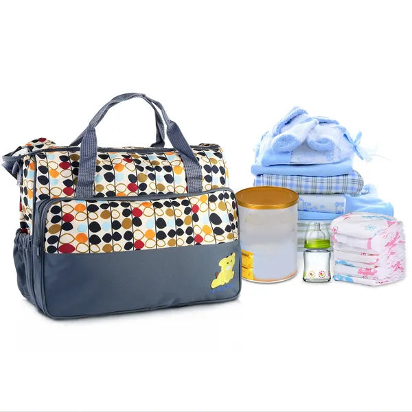 5-Piece Baby Diaper Bag Set with Changing Pad - Travel Organizer
