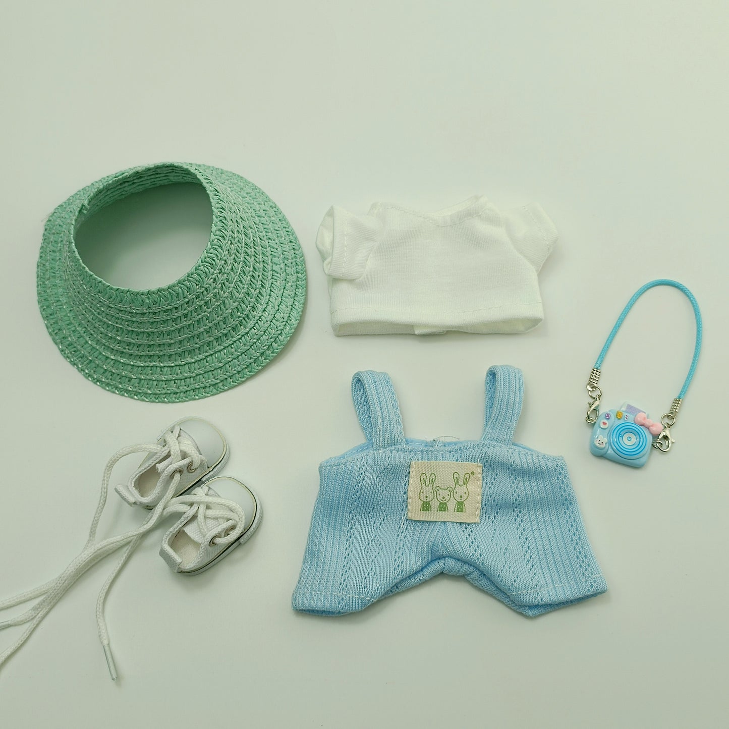 5-Piece LABUBU Doll Clothes Set - Hat, Shoes & Outfit Accessories (15-17cm)