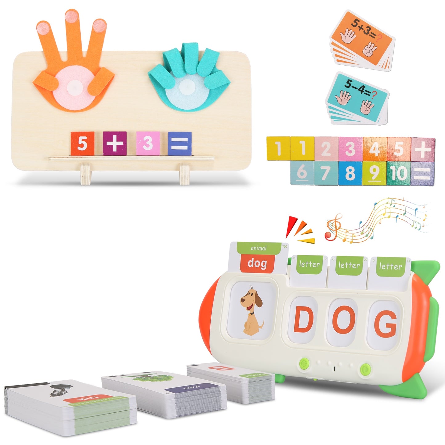 Talking Flash Cards & Finger Counting Math Board - Interactive Learning Toy