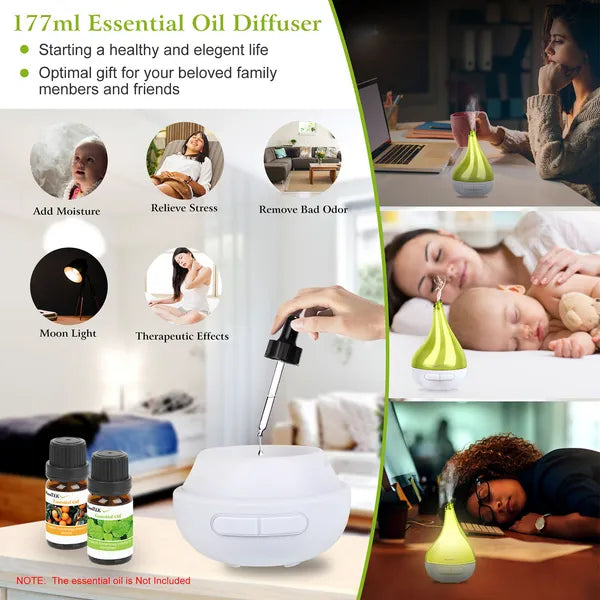 Cool Mist Humidifier - Ultrasonic Aroma Diffuser for Nursery & Home